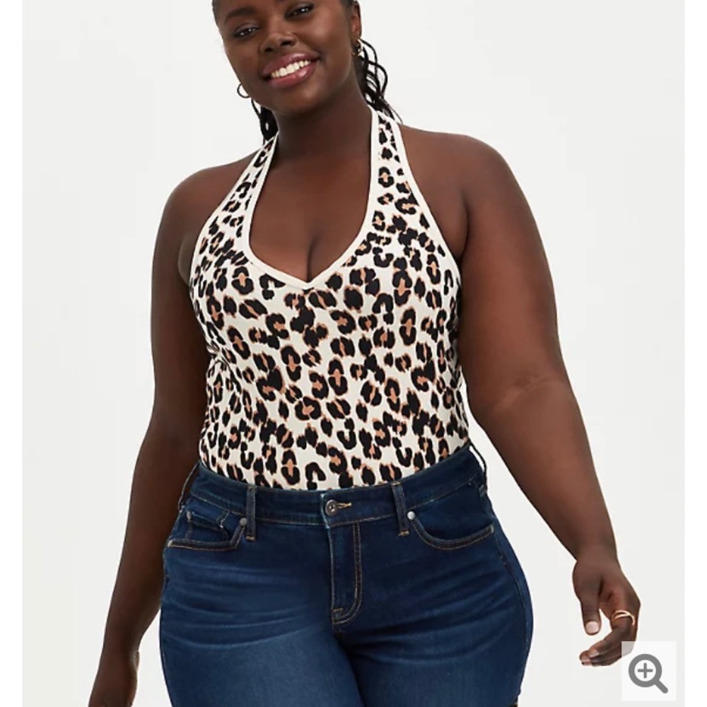 Torrid Size 4 Foxy Leopard Halter Top NWT